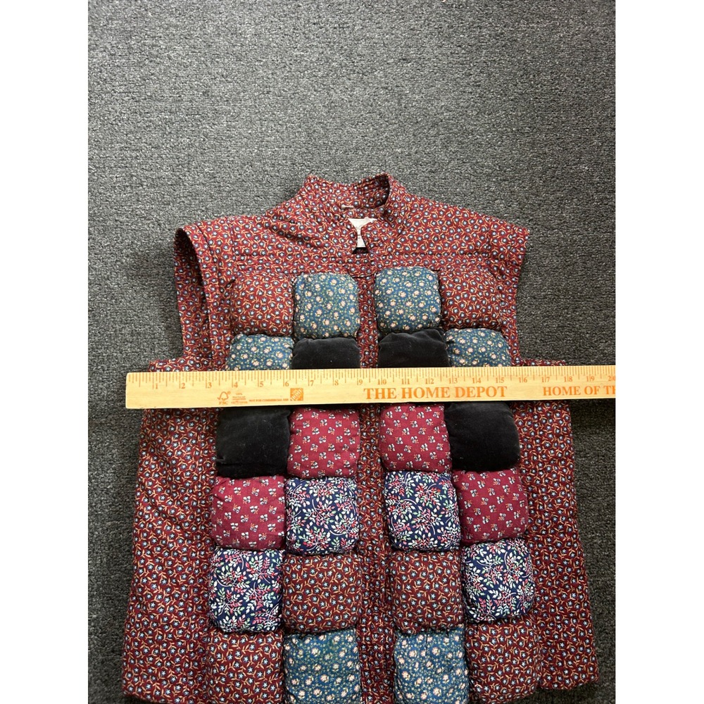 Vicki Lynn Bardon Suttles And Seawinds Quilt Vest Red Womens Medium Patchwork - Picture 4 of 6
